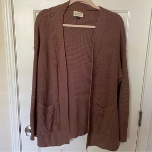 Mocha waffle cardigan L EUC